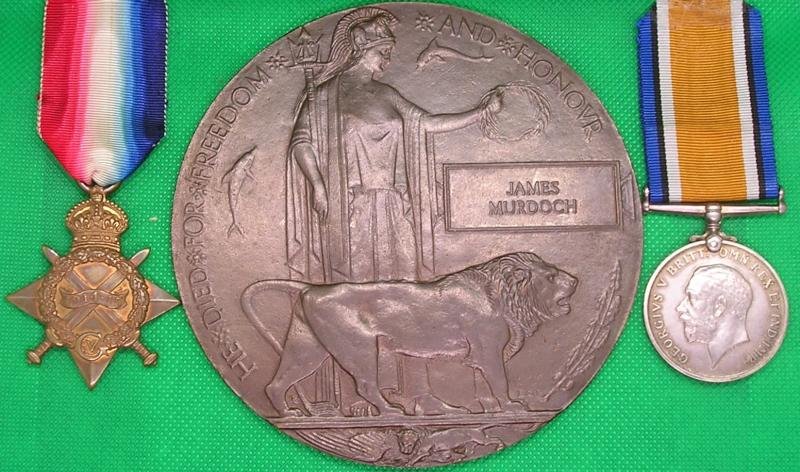 WW1 1914-15 STAR ,BRITISH WAR MEDAL & MEMORIAL PLAQUE, 2nd K.O.S.B, K.I.A F&F 3-9-1916, FROM LANGHOLM — image 2