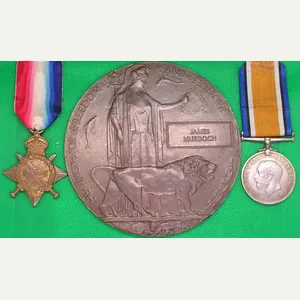 WW1 1914-15 STAR ,BRITISH WAR MEDAL & MEMORIAL PLAQUE, 2nd …