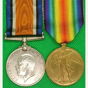 WW1 PAIR, 2nd ROYAL FUSILIERS, K.I.A F&F 9-10-1917, FROM SYRESHAM, …