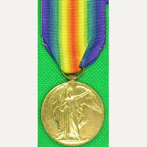 WW1 VICTORY MEDAL, MANCHESTER REGIMENT OFFICER