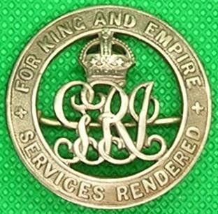 WW1 SILVER WAR BADGE, ARMY ORDNANCE CORPS, SOLE ENTITLEMENT — image 2