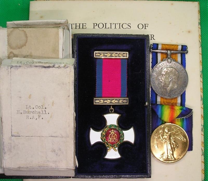 MINT BOXED WW1 DSO & PAIR, LIEUT COLONEL BURCHALL R.A.F, M.I.D FOR EGYPT 3 TIMES — image 2