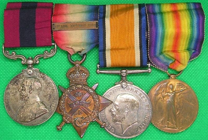 WW1 DCM & 1914 MONS STAR & BAR TRIO, 134th BTY, 32nd BDE. R.F.A, TO A POLICEMAN FROM PRESTON — image 2