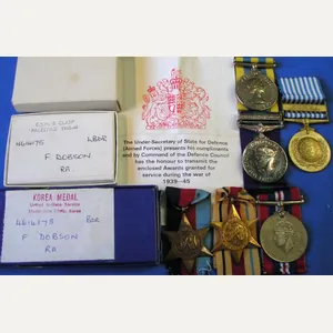 WW2 GROUP WITH GSM PALESTINE & KOREA PAIR, 1st LIGHT …