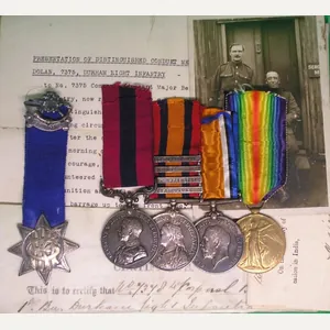 WW1 DCM GROUP WITH QSA & WW1 PAIR, C.S.MJR 18th …