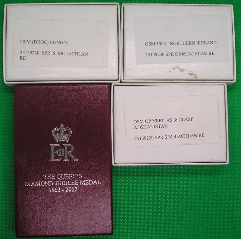 RARE OSM D.R.O.C GROUP TO THE ROYAL ENGINEERS, ONE OF A TOTAL ISSUE OF 105 MEDALS, WITH BOXES & PAPERS — image 3