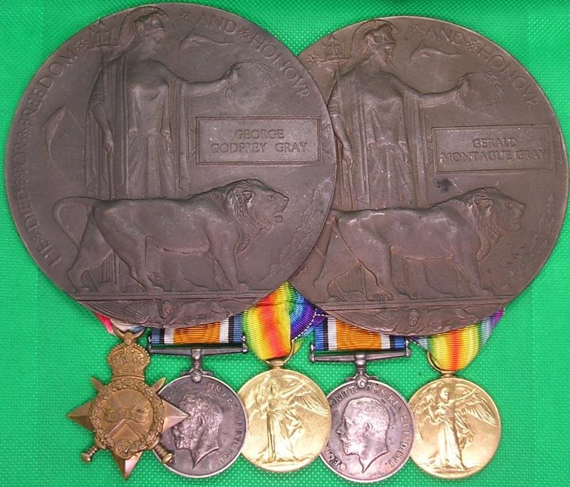 2x WW1 MEMORIAL PLAQUE GROUPS TO OFFICER BROTHERS, OX & BUCKS.L.I, K.I.A 10-4-1917 & 6th R.W.KENT.R, K.I.A 7-10-1916 — image 2