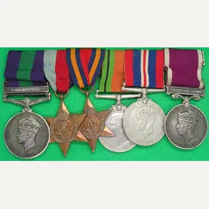 GSM PALESTINE & WW2 LONG SERVICE GROUP, HAIFA HEAVY BTY …