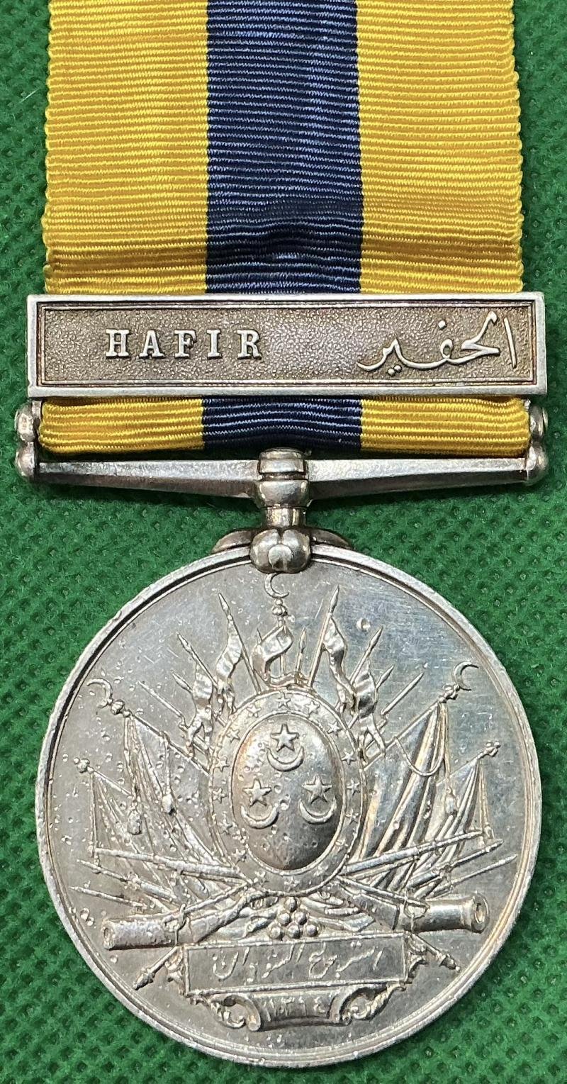 KHEDIVES SUDAN MEDAL 1896-1908 WITH HAFIR CLASP, NORTH STAFFORDSHIRE REGIMENT — image 2