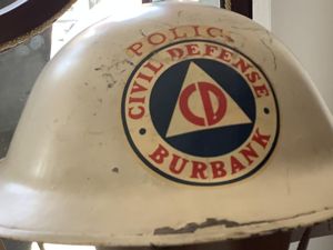 WWII HOME FRONT CIVIL DEFENSE POLICE HELMET
