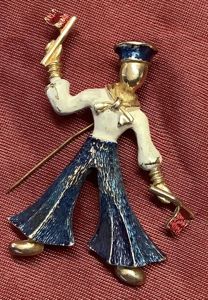 WWII SWEETHEART SAILOR BROOCH