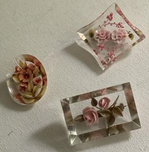 WARTIME LUCITE BROOCHES