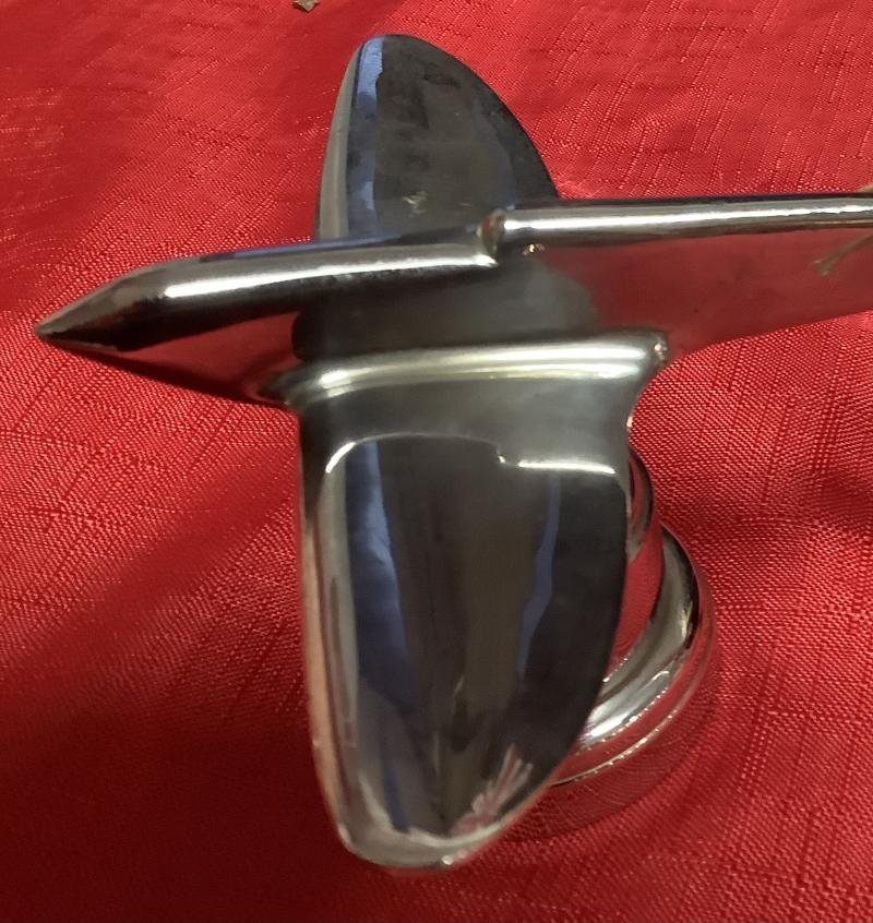 WARTIME MADE SPITFIRE MODEL ON STAND — image 2