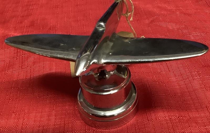 WARTIME MADE SPITFIRE MODEL ON STAND — image 3