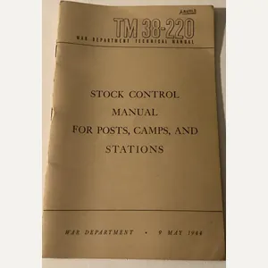 WWII STOCK CONTROL MANUAL