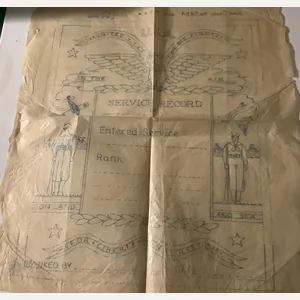 WARTIME EMBROIDERED AMERICAN PATTERN