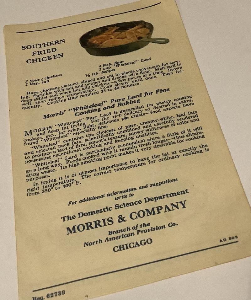 WARTIME ERA WHITE-LEAF PURE LARD LEAFLET — image 3