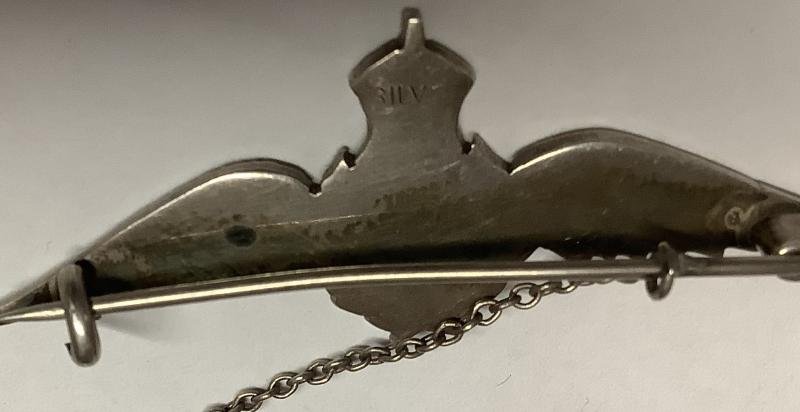 WWII RAF SWEETHEART PIN & CHAIN — image 2