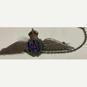 WWII RAF SWEETHEART PIN & CHAIN