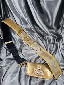 ITALIAN OFFICER CROSS BELT WITH CARTRIDGE BOX