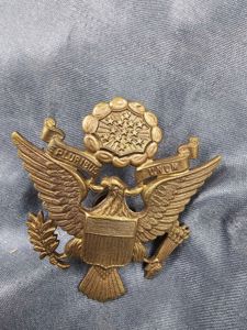 WWII AUSTRALIAN MADE US OFFICER CAP EAGLE