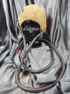 WWII ERA A8 NAVY FLIGHT HELMET WITH GO-SPORT