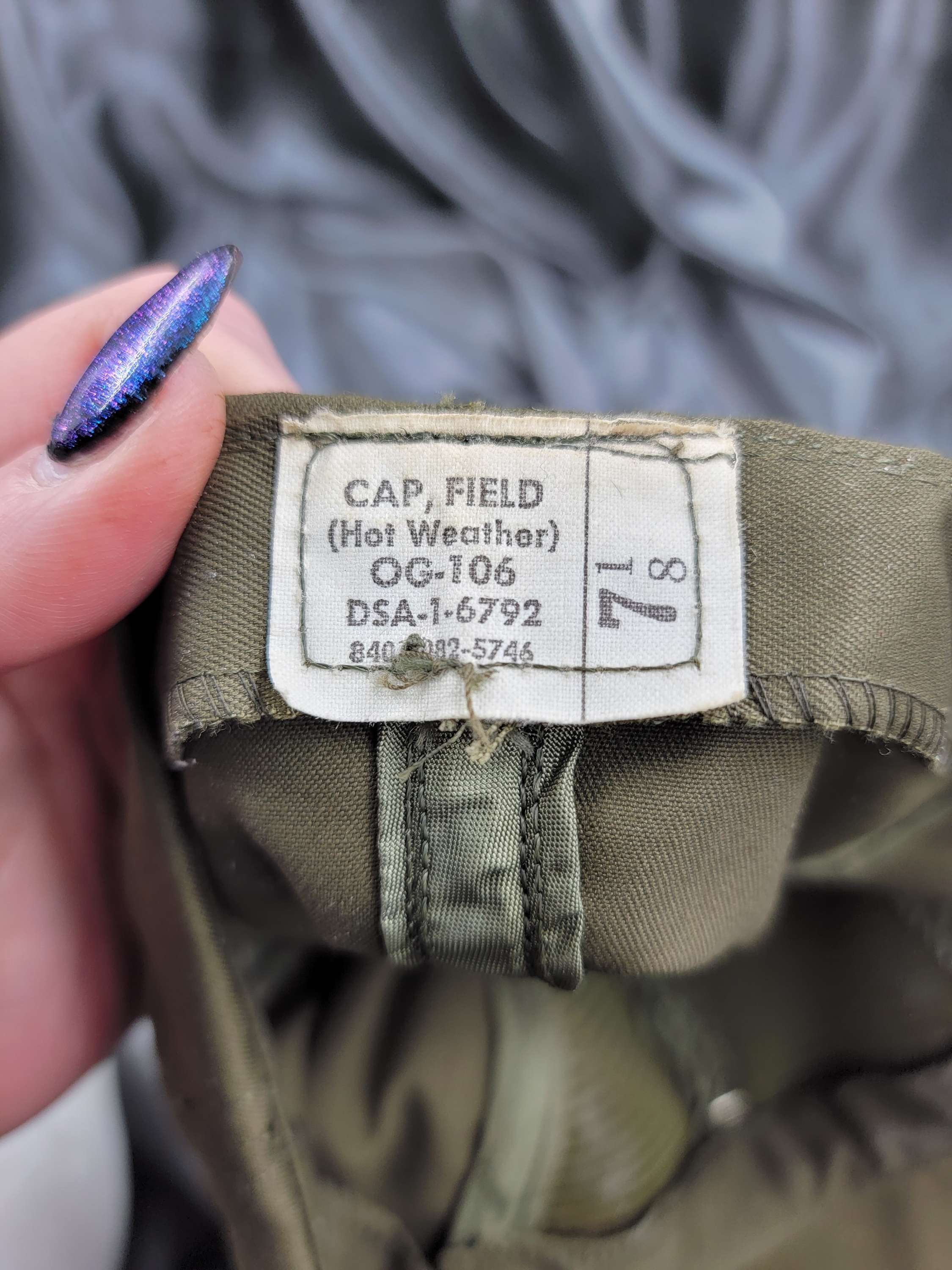 VIETNAM FIELD CAP SIZE 7 1/8 — image 4