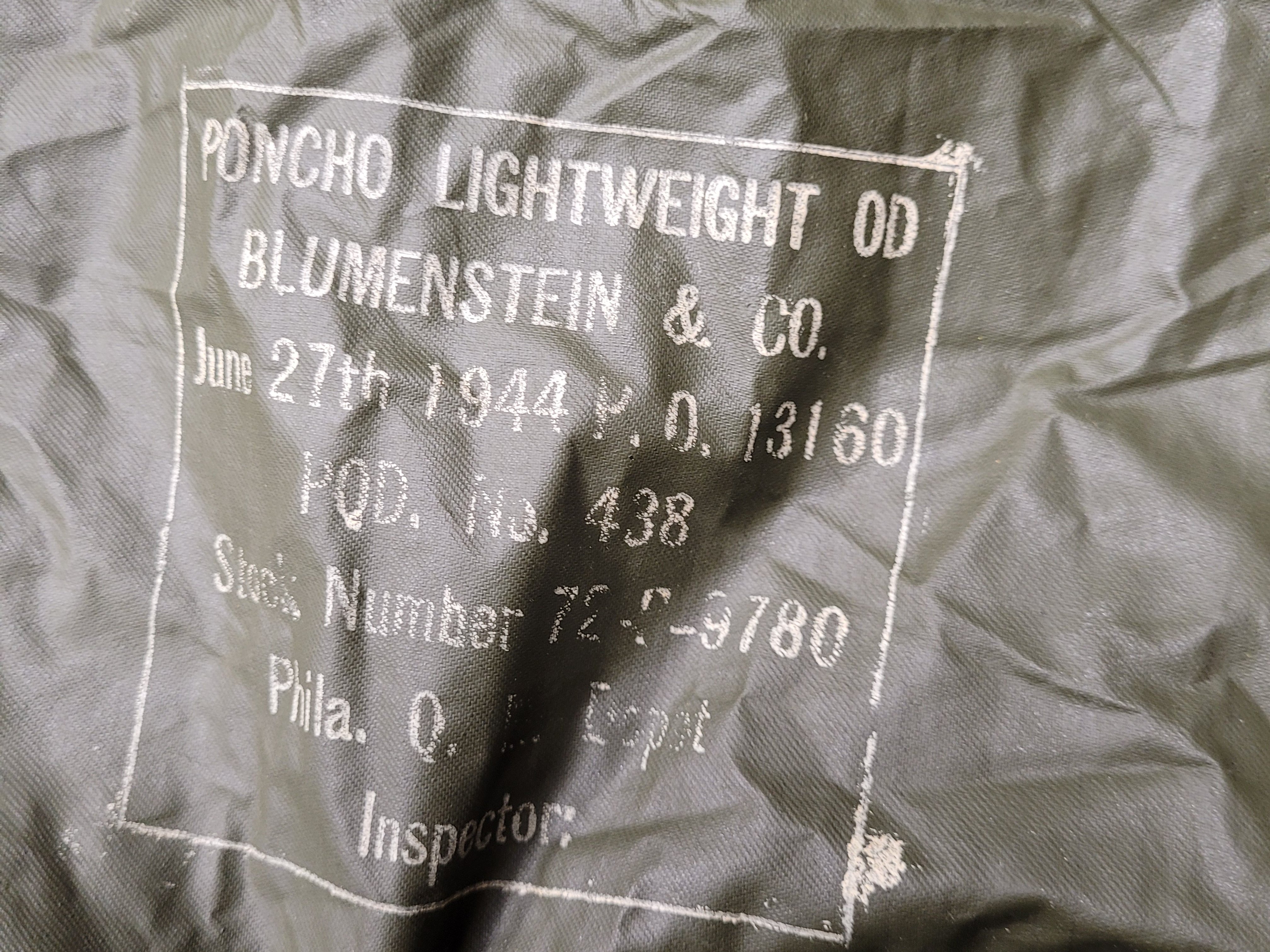 WWII US AIR CORPS LIGHTWEIGHT PONCHO — image 6