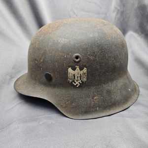 WWII German Heer M42 Single Decal Helmet