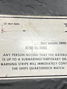 RARE NAVY SUBMARINE BASE METAL SIGN