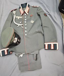 WWII German NCO Parade Tunic Hat and Trousers