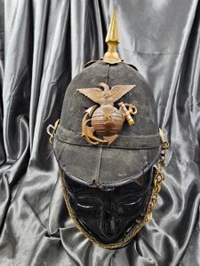 ORIGINAL SPAN AM US MARINE CORPS SHAKO WITH REPRO EGA