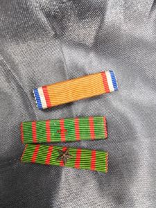 WWI FRENCH MADE RIBBONS CROIX DE GUERRE & AMERICAN SERVICE