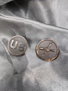 WWI US COAST ARTILLERY COLLAR BRASS