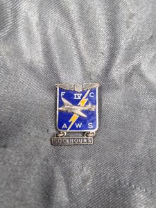 WWII AWS FLIGHT TRAINING 500 HOURS BADGE