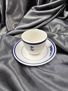 WWII US NAVY OFFICER ESPRESSO CUP AND PLATE