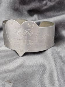 WWII USMC 'BROTHER' 1943 TRENCH ART BRACELET