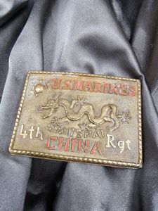 CHINA MARINE 1970'S 4TH REGIMENT BELT BUCKLE