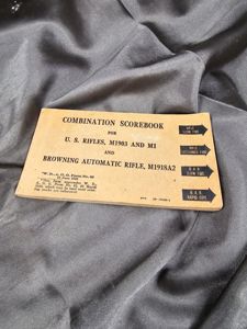 WWII US BAR COMBINATION SCORE BOOK