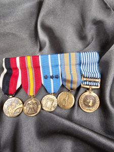 KOREAN WAR VETERAN MINI MEDAL RACK