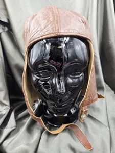 WWII BRITISH RAF LEATHER FLYING HELMET