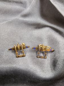 WWII ERA STERLING POST P38 EARRINGS