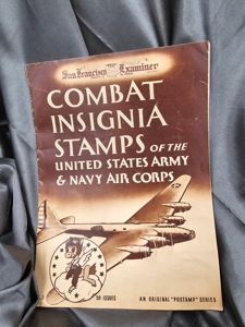 WWII SAN FRANCISCO EXAMINER COMBAT INSIGNIA STAMPS