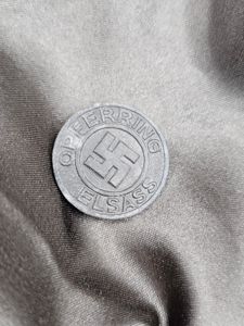 WWII GERMAN GERMAN NSDAP PARTY BADGE 'Opferring Elsass'
