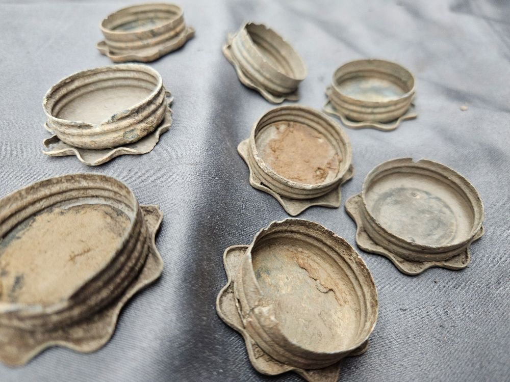 WWI German Stick Grenade Caps Ground Dug — image 2