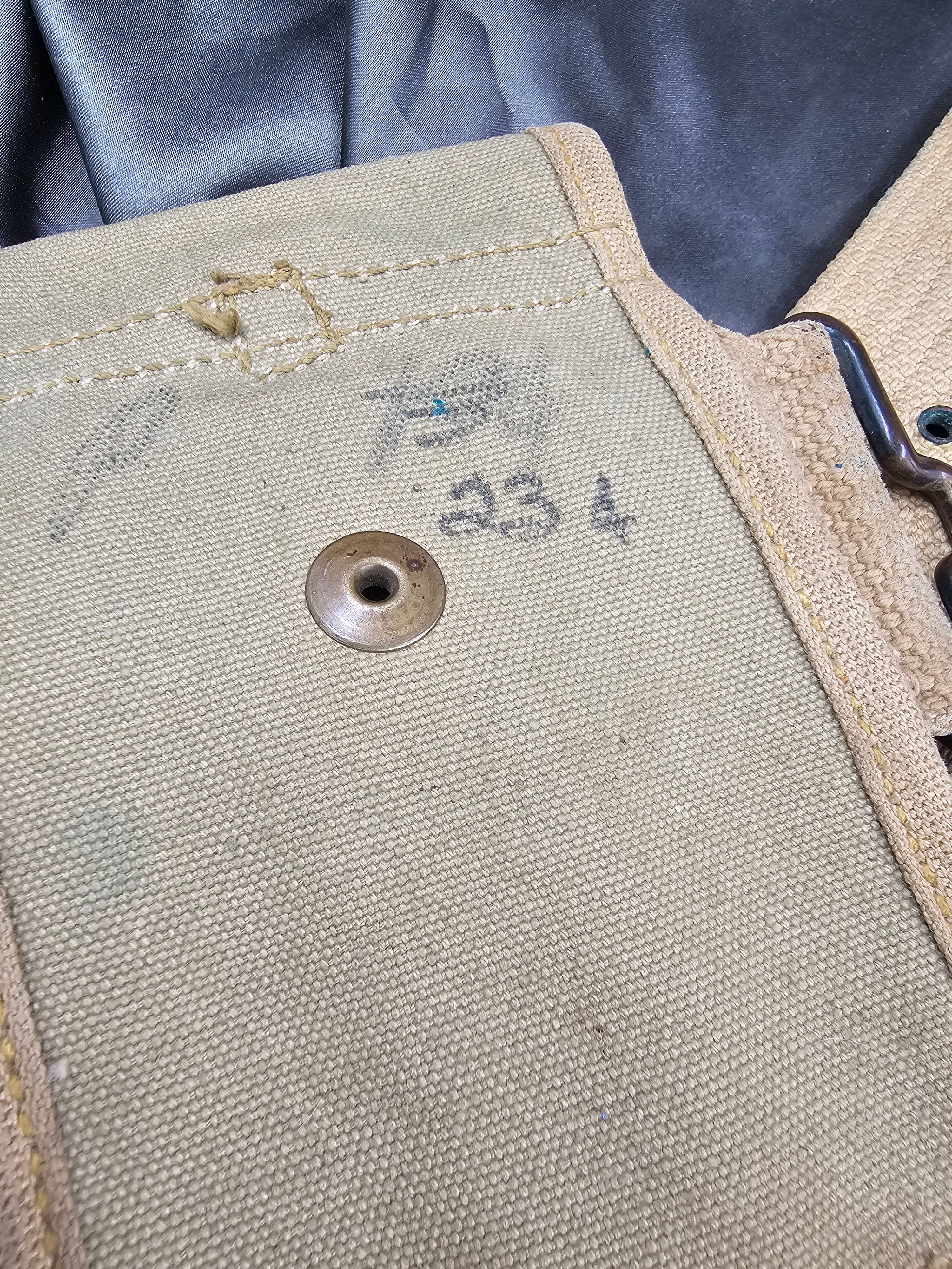 WWI UNIT MARKED PISTOL BELT & HOLSTER — image 3