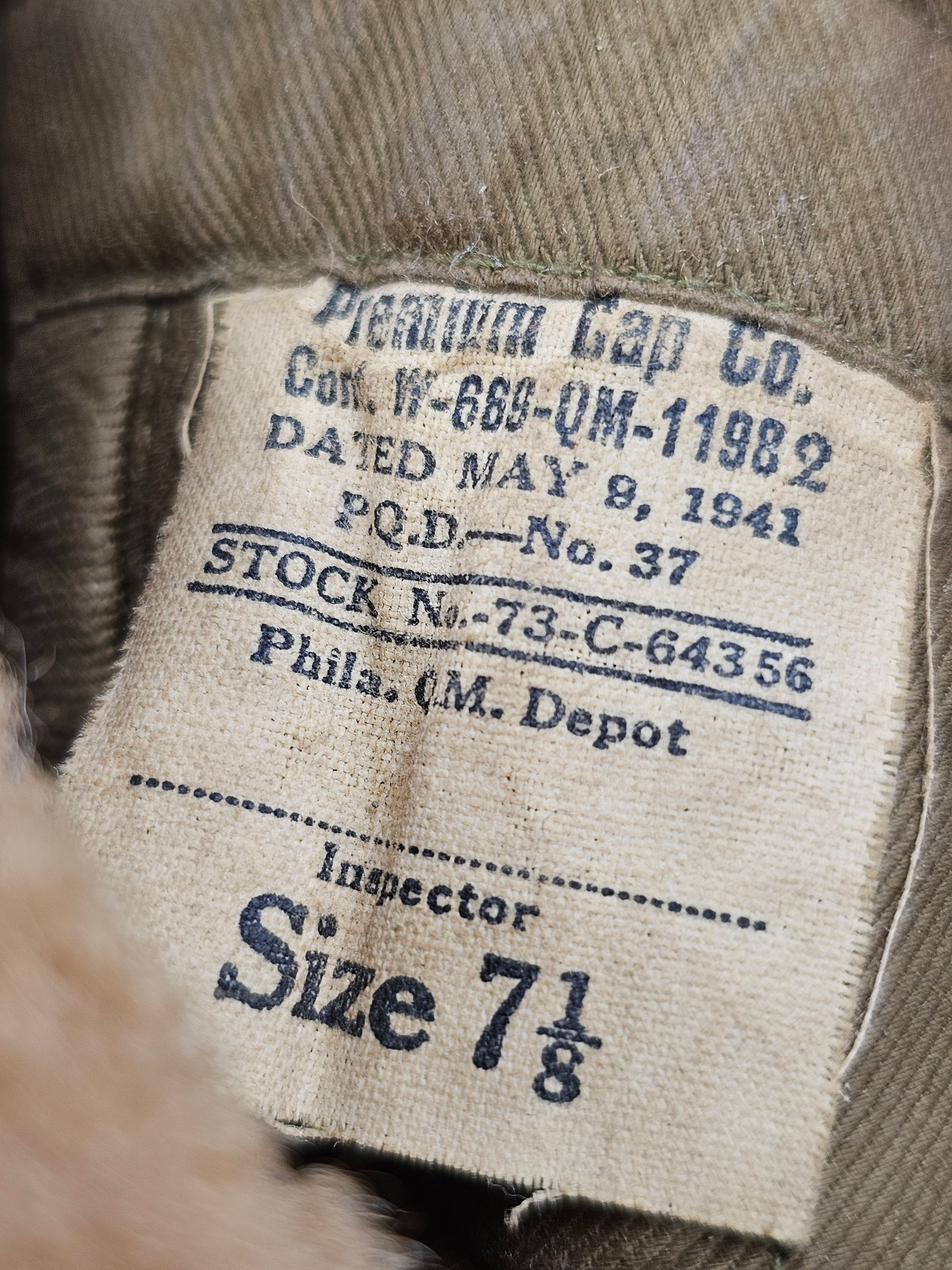 WWII ERA PILE CAP SIZE 7 1/8 — image 9