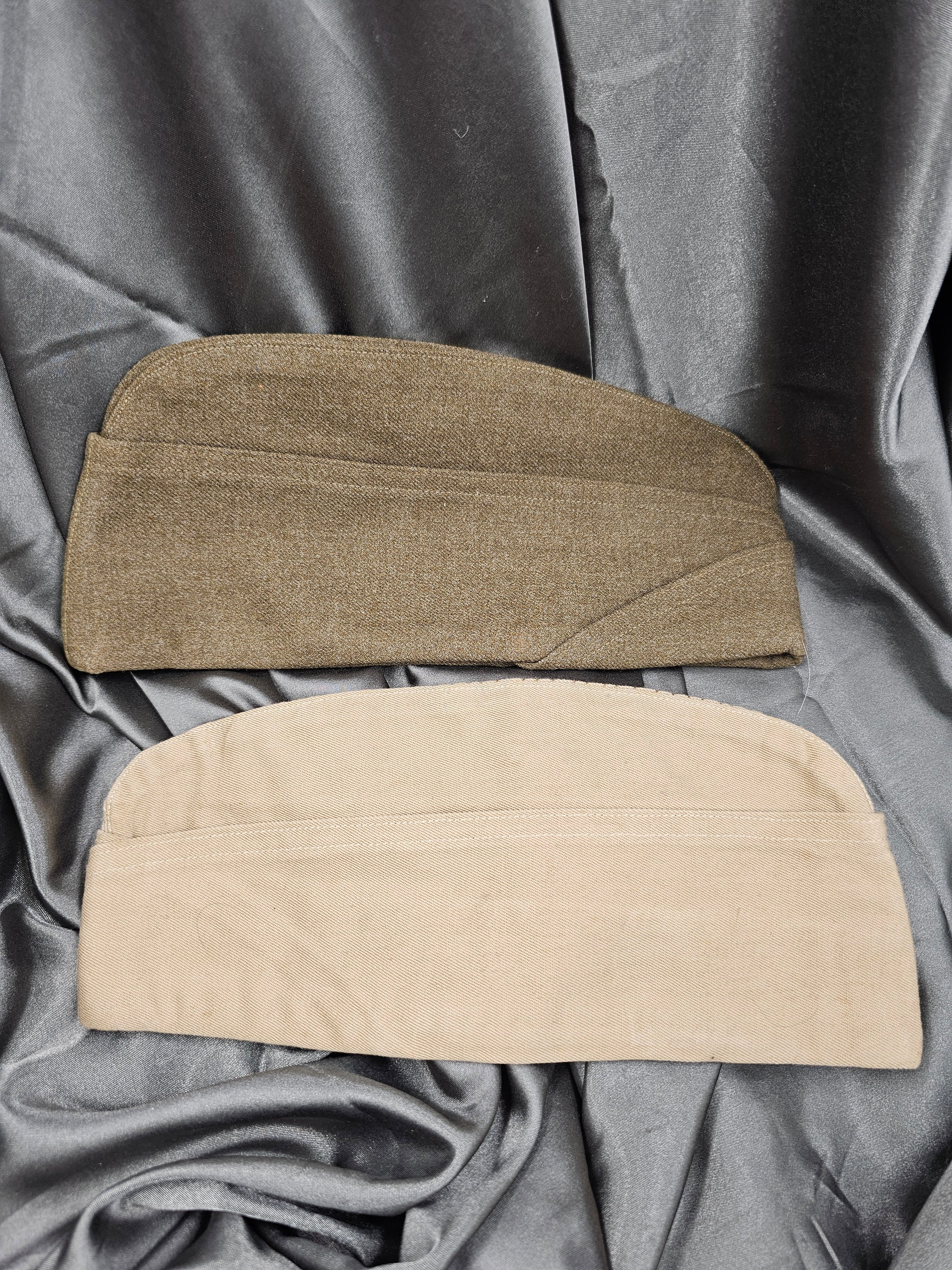 PAIR OF WWII OVERSEAS CAPS SIZE 6 3/4 — image 2