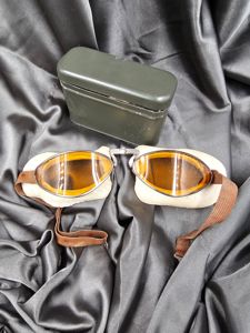 WWII FRENCH MADE GERMAN USED LUFTWAFFE FLIGHT GOGGLES