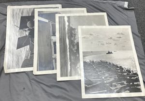 GROUP OF 4 VERY LARGE WWII US NAVY PHOTOGRAPHS